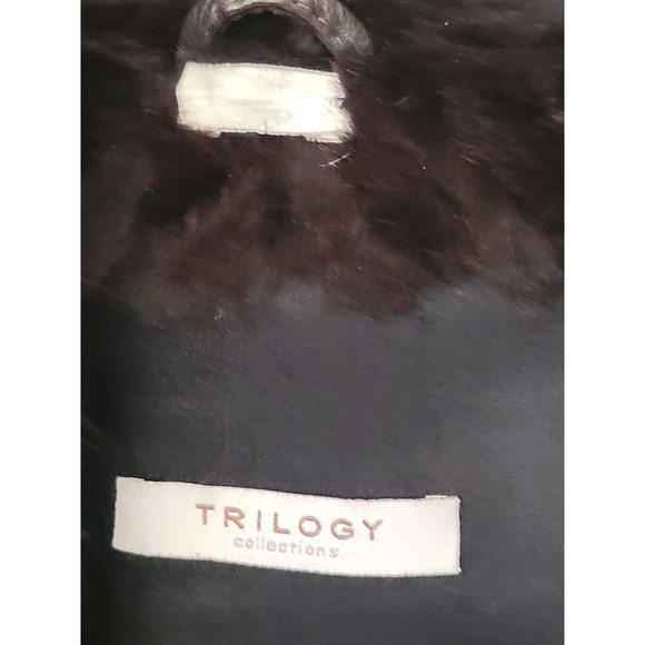 Trilogy Genuine Diet Brown Sheared Rex Rabbit & Fox Hooded Women Jacket Size L - Picture 8 of 8
